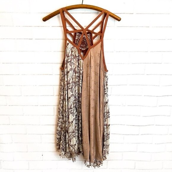 Free People Eyelet Meadow Tunic dDress Top Boho Style Size S - Picture 3 of 7